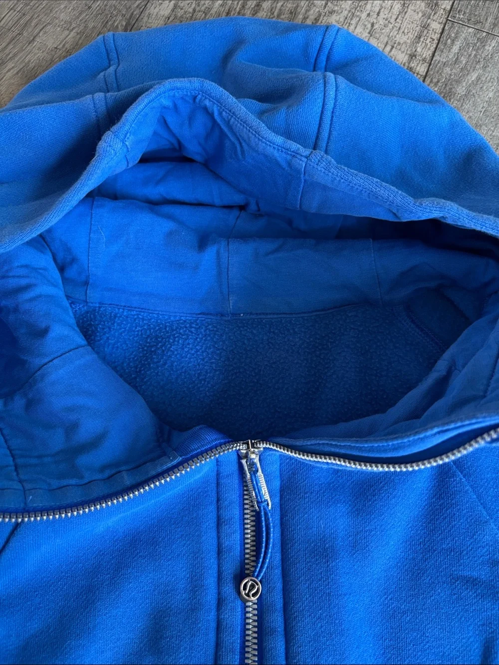 lululemon athletica Cobalt Blue Full-Zip Cropped Hooded Jacket
